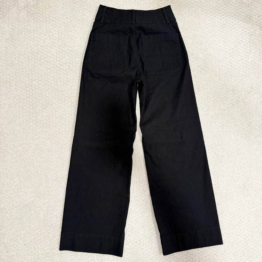 Maeve Colette Magic Fabric Crop Wide-Leg Pants Black Size 24 - Picture 5 of 7